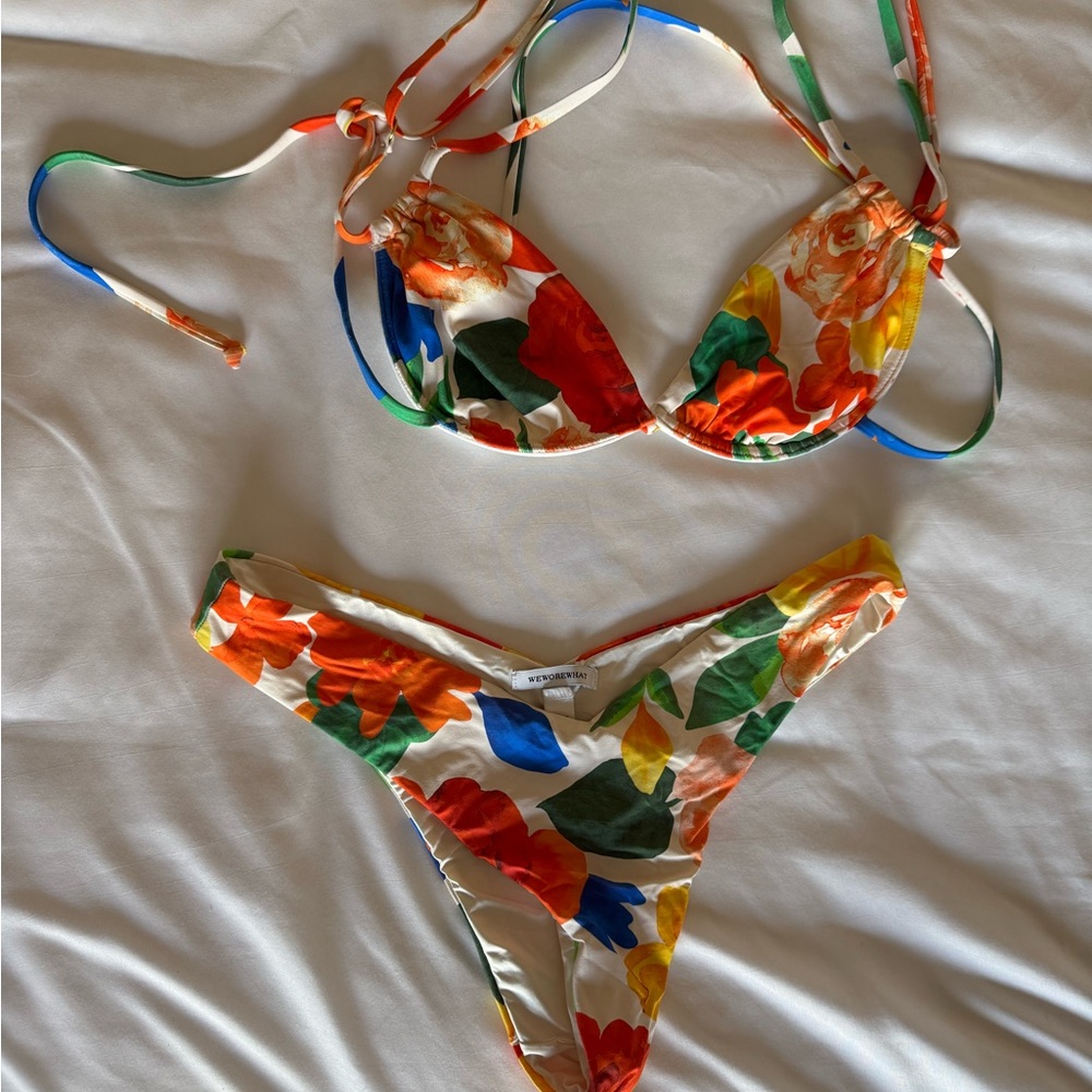 WeWoreWhat Multicolor Floral Bikini